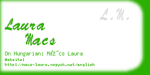 laura macs business card